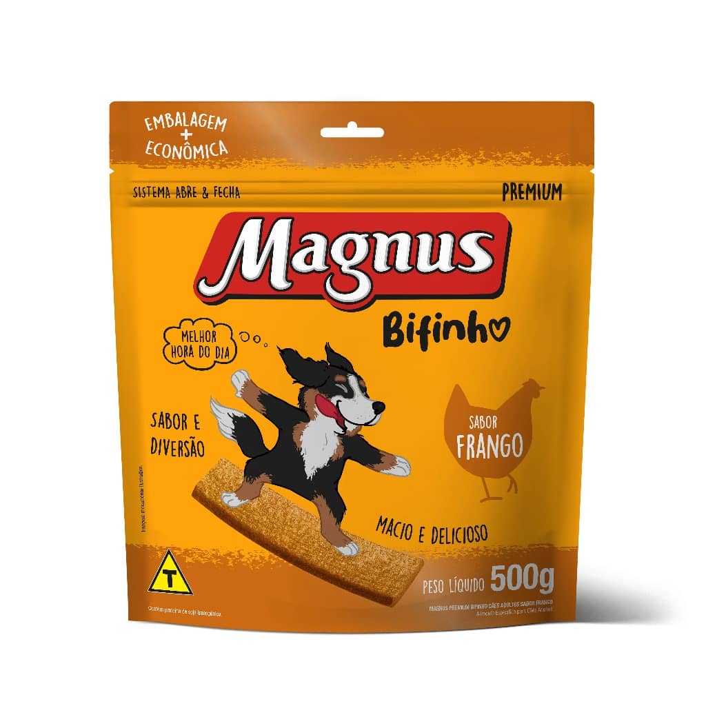 Bifinho Petisco Magnus 500g Sabor Frango - Petisco para Cachorros Pet
