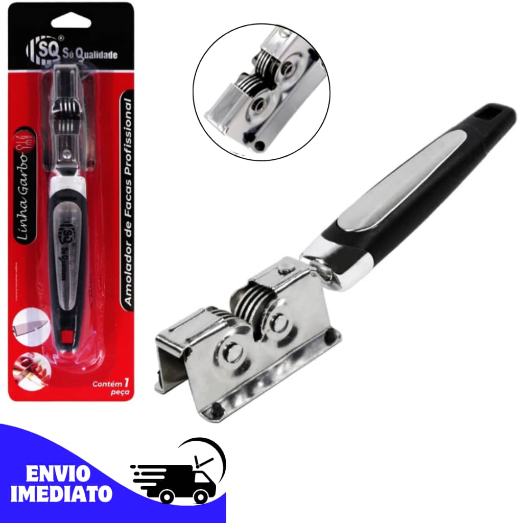 Amolador Afiador De Facas tesoura canivete Aço Inox Profissional, Pratico