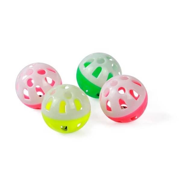 Bolinha Com Guizo Brinquedo Para Gato Colorido