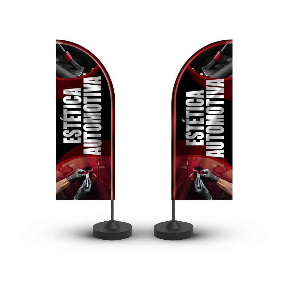 Wind Banner Estetica Automotiva Somente Tecido Dupla Face 2,0m Promoção Sublimado