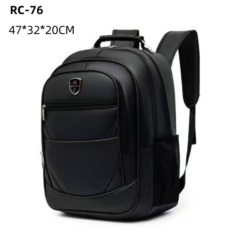 Mochila masculina em couro, mochila executiva impermeável, mochila escolar RC-76/RC-83