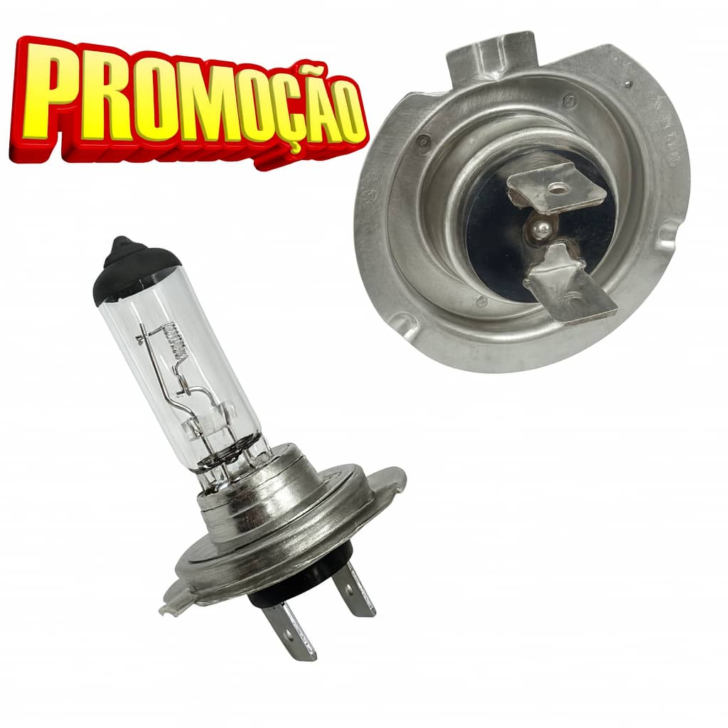 Lâmpada Automotiva Para Farol de Carro Halógena H7 12V 55W PROMOÇÃO