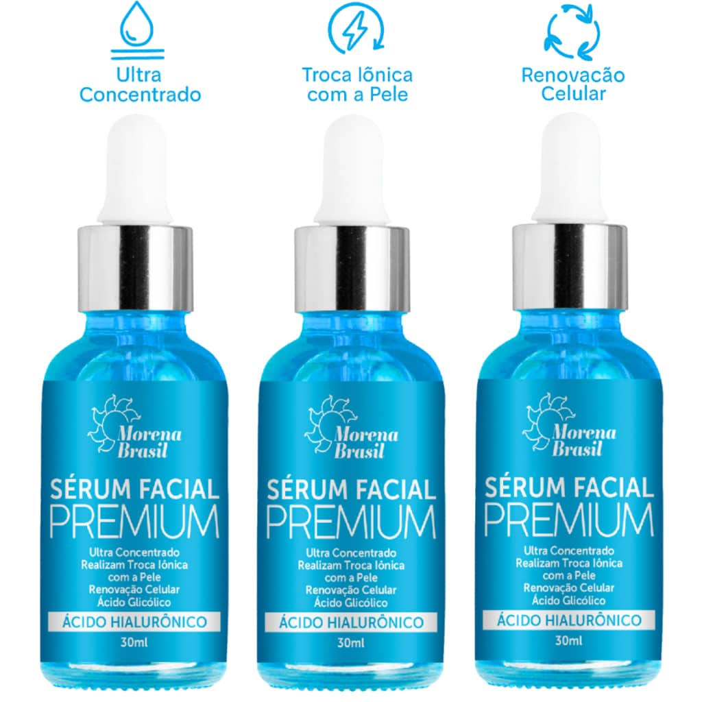 Kit 3X Sérum Ultra concentrado - Morena Brasil ☀️ Renovação celular 💙