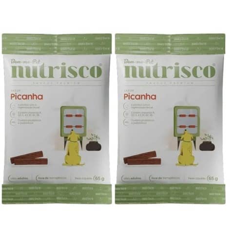 Kit 2 Petisco Nutrisco – Menta / Picanha / Salmão. 65g cada| Petisco Saudável para Cães - Escolha o sabor
