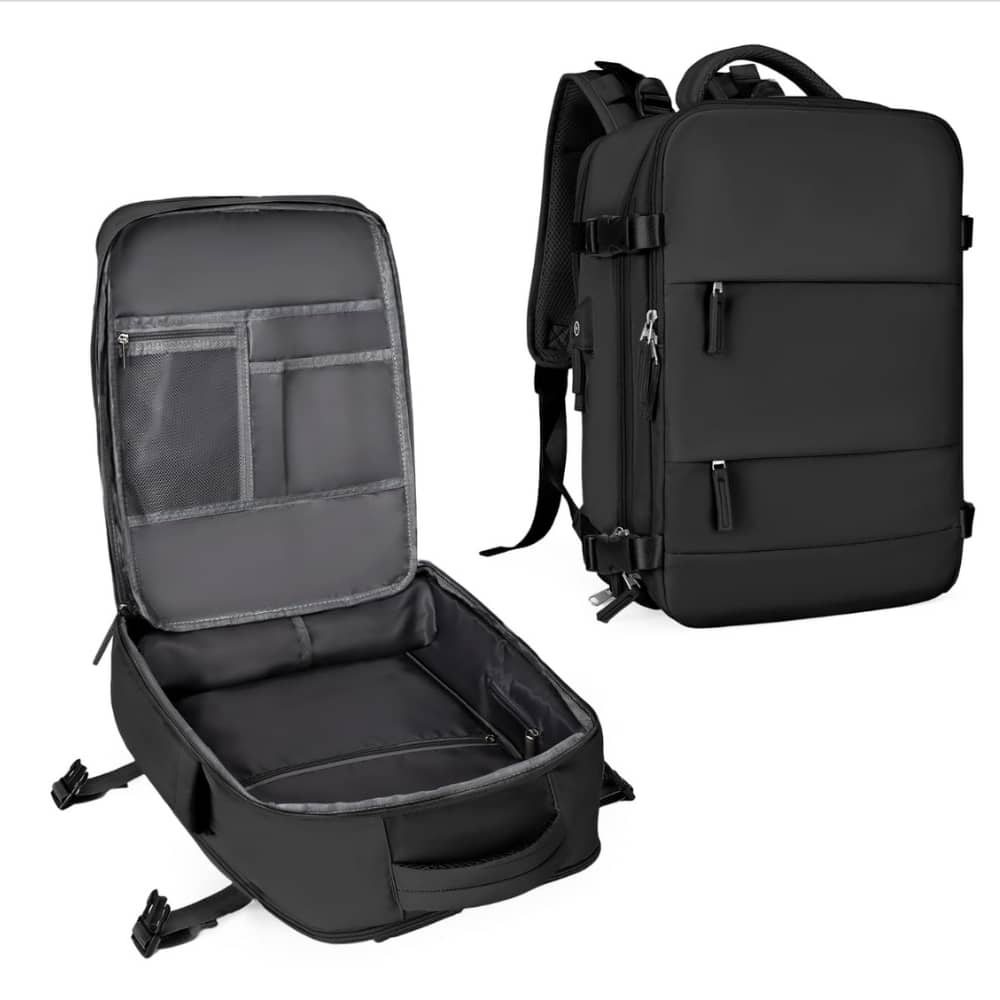 Mochila de viagem grande para mulheres e homens, mochila de mão, mochila de notebook, impermeável