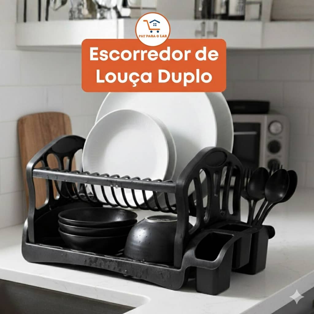 Escorredor Louça Secador Pratos Pia Cozinha Compacto Prático Durável