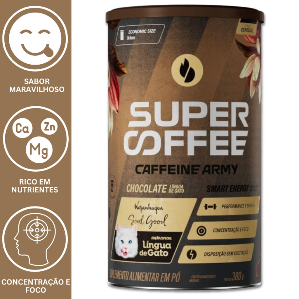 Supercoffee 3.0 Original 380g Caffeine Army – Café Suplemento Energia Foco e Disposição