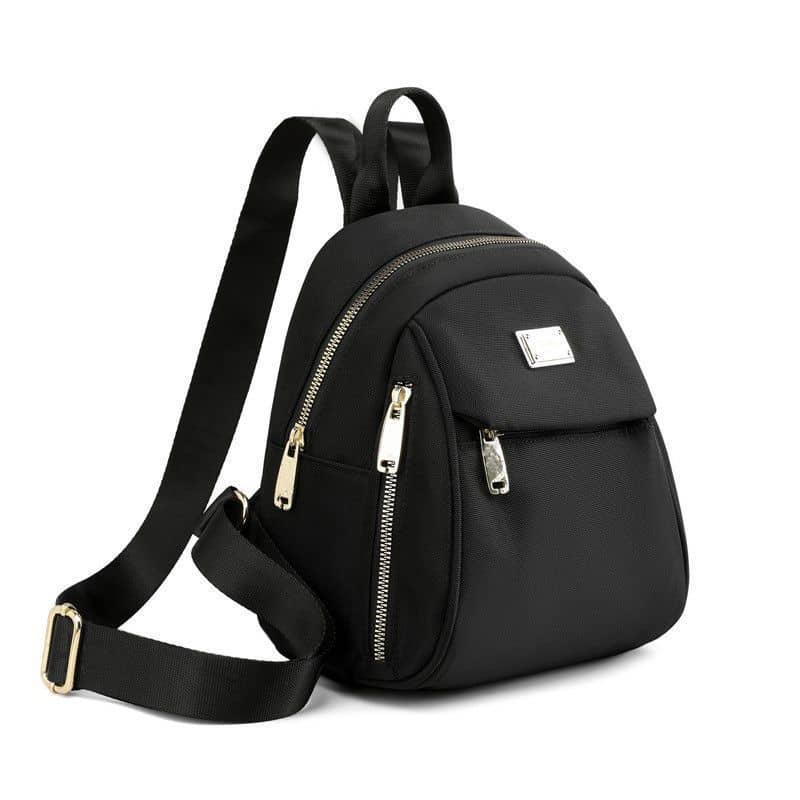 mochila feminina pequena Senhoras Mini mochila impermeável lona pequena mochila preta uso viajante