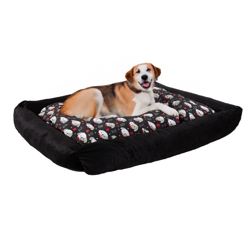 Cama Para Cachorro Extra Grande Media100X70 Impermeável Caminha Pet Velboa Lavável Cama Luxo