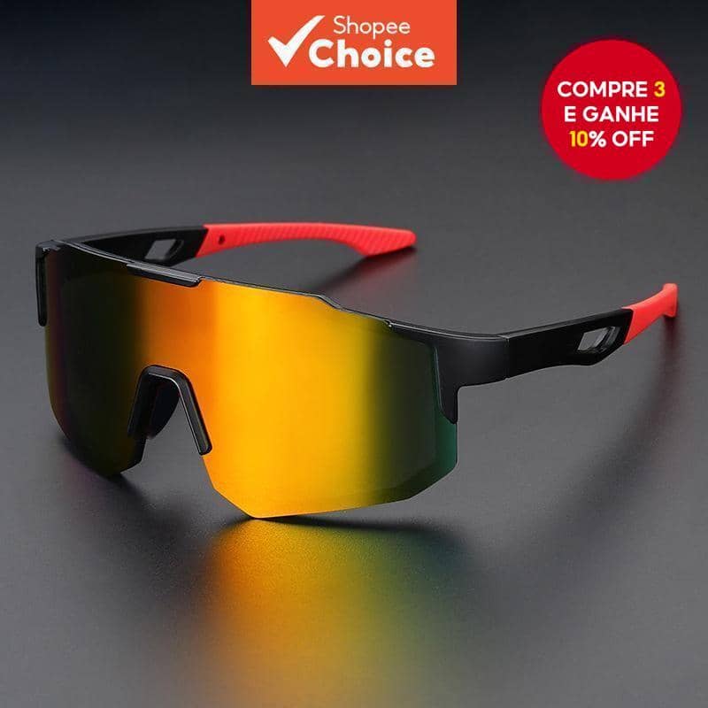 Óculos De Ciclismo Ao Ar Livre Masculino E Feminino UV400 Sol Esportivos Com Pára-Brisa Para Motocicleta