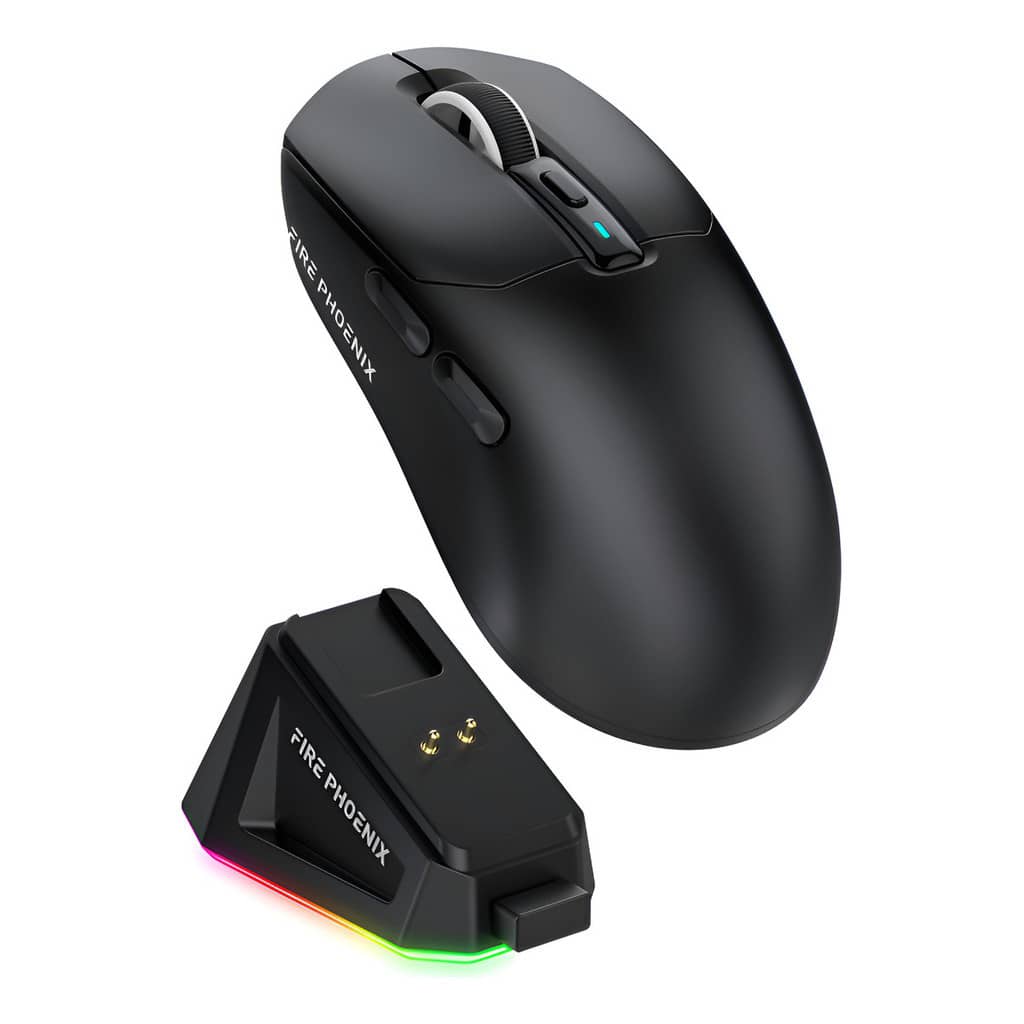 Mouse Gamer Sem Fio Fire Phoenix 24000dpi Paw3311
