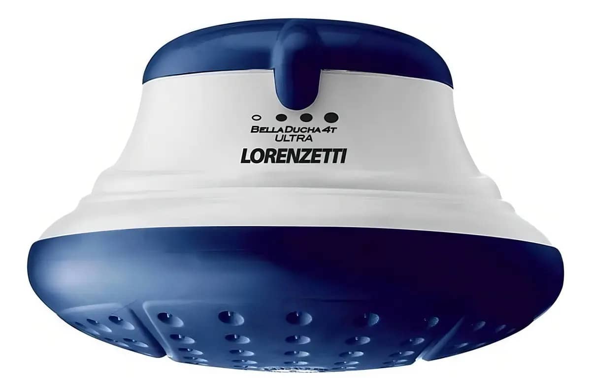 Chuveiro elétrico de parede Lorenzetti Bella Ducha 4T branco/azul 5500W