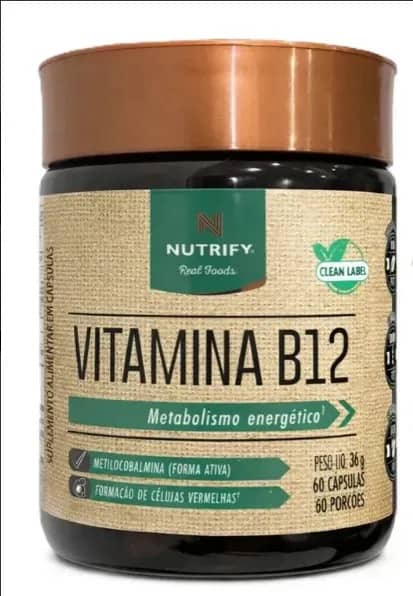 Vitamina B12 Metilcobalamina 414% 60caps Nutrify