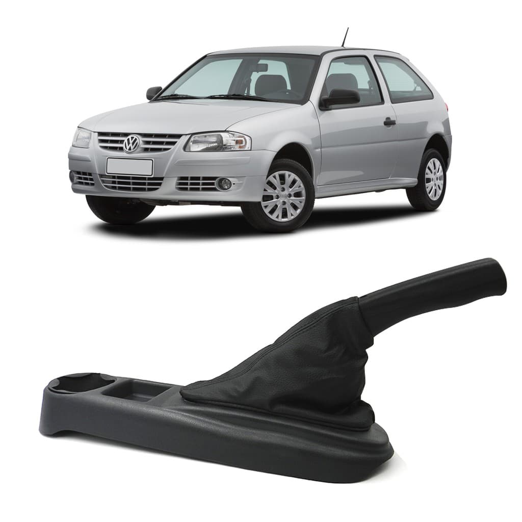 Prolongador Console Gol Voyage Saveiro G4 G5 G6 C/ Coifa Freio Mão Cinza Novidade Promoção Adaptável