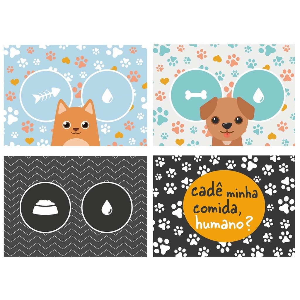 Tapete Pet Para Cachorro Gato Comedouro Ração Água Espuma PVC Macio 35cm X 50cm