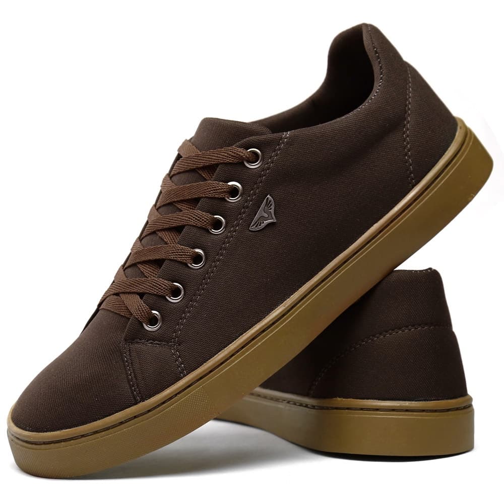 Tenis Masculino Sapatenis Masculino Marrom Tenis  Masculino Com Costura Lateral
