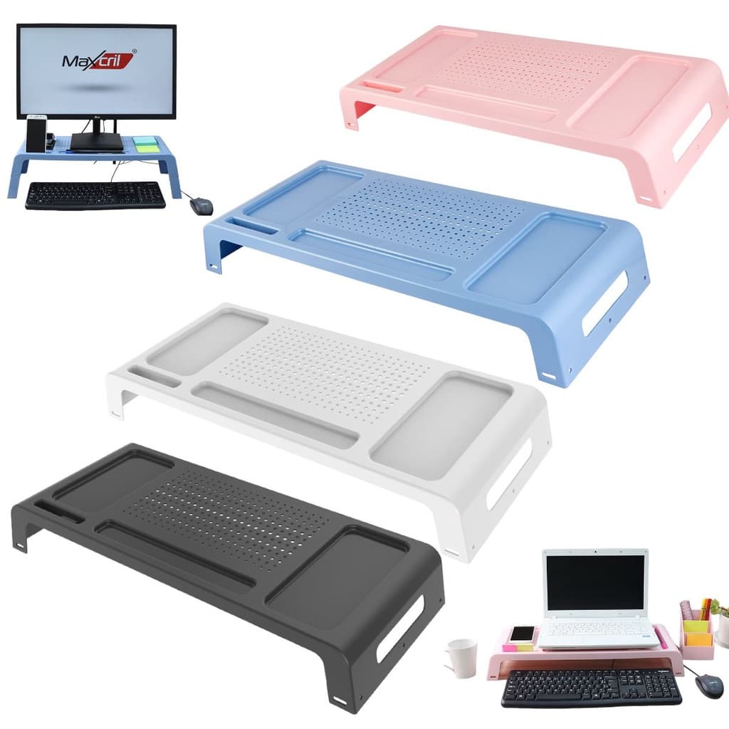 Suporte para monitor ou Notebook Prime com compartimento de celular e pequenos objetos
