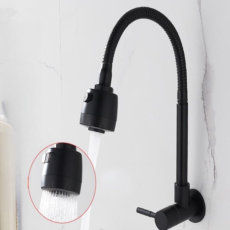 Torneira De Cozinha Gourmet Metal Parede Ou Bancada Inox Promoção