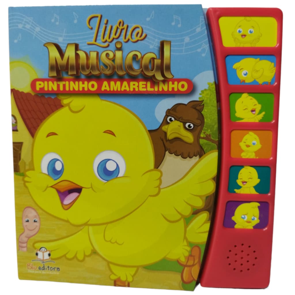 Livros Musicais - Pintinho Amarelinho - Blueditora - livros sonoros - livros infantis -livro musical