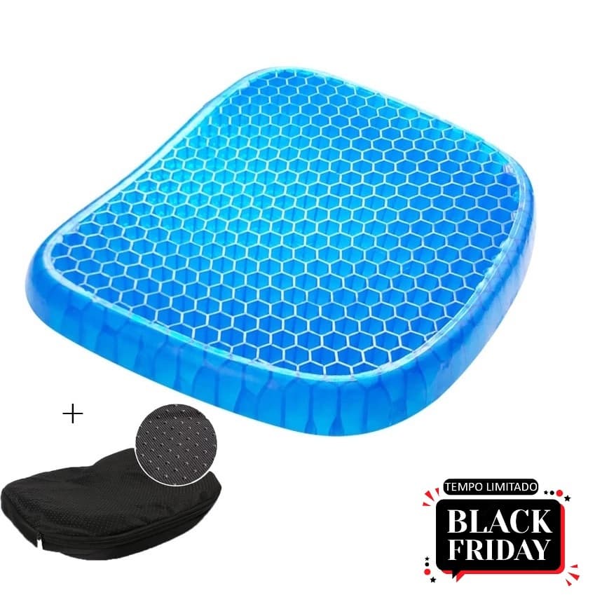Assento Almofada Gel Silicone Ortopédico