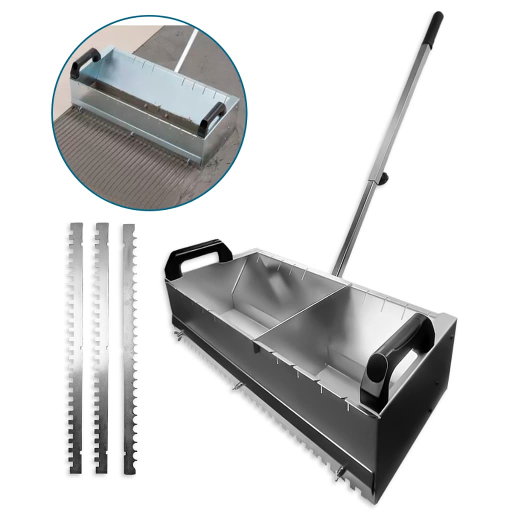 Aplicador de Argamassa Desempenadeira Tipo Caixote Cortag 4 Dentes 61858 Para Pisos e Azulejos