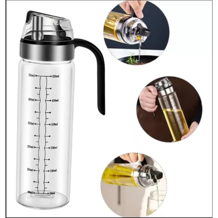 Porta Azeite Galheteiro 500ml Vinagre com Bico Dosador Premium Kit 1ou2 Peças Cozinha Limpa Pratico