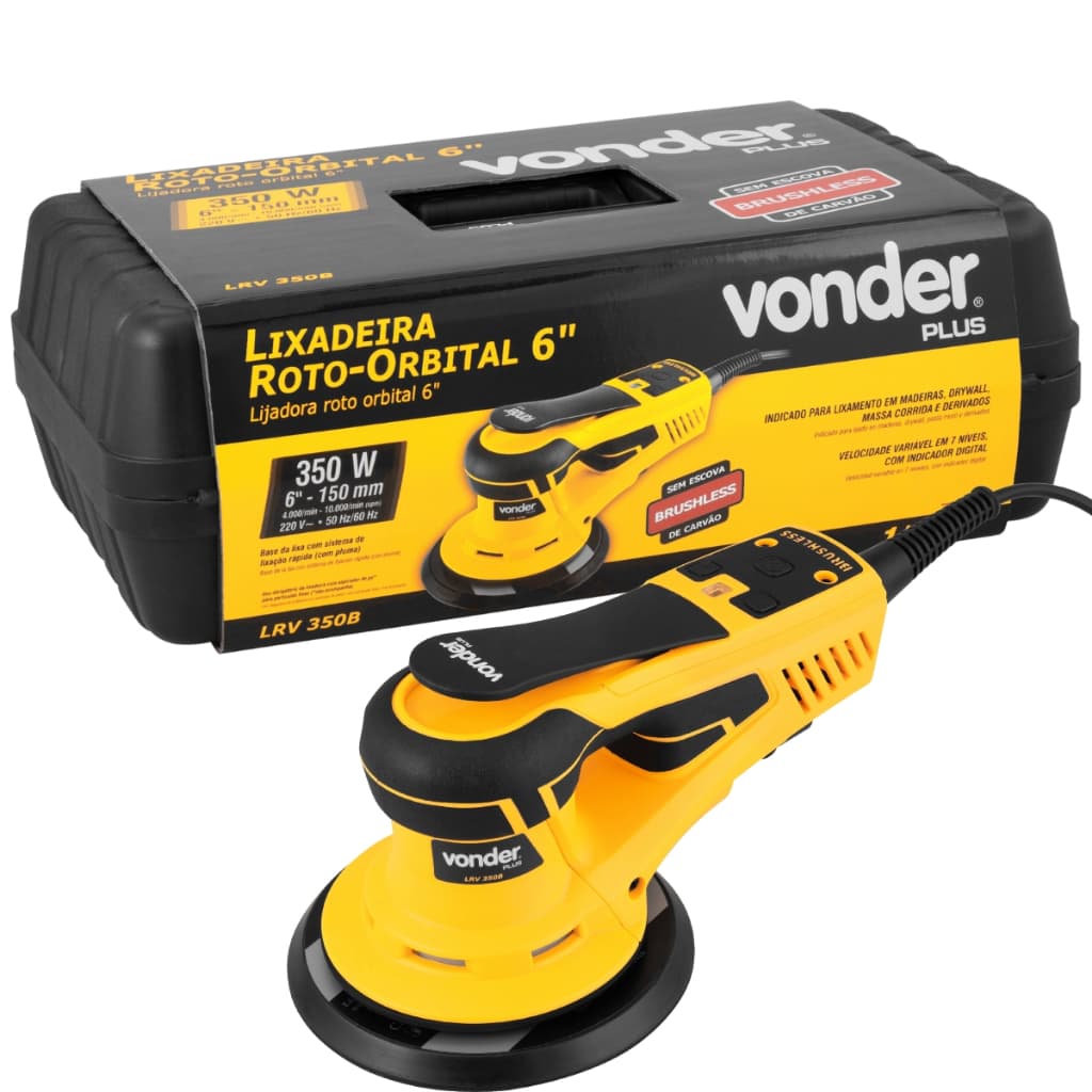 Lixadeira Roto Orbital Vonder Profissional Massa Corrida e Acrílica 220V