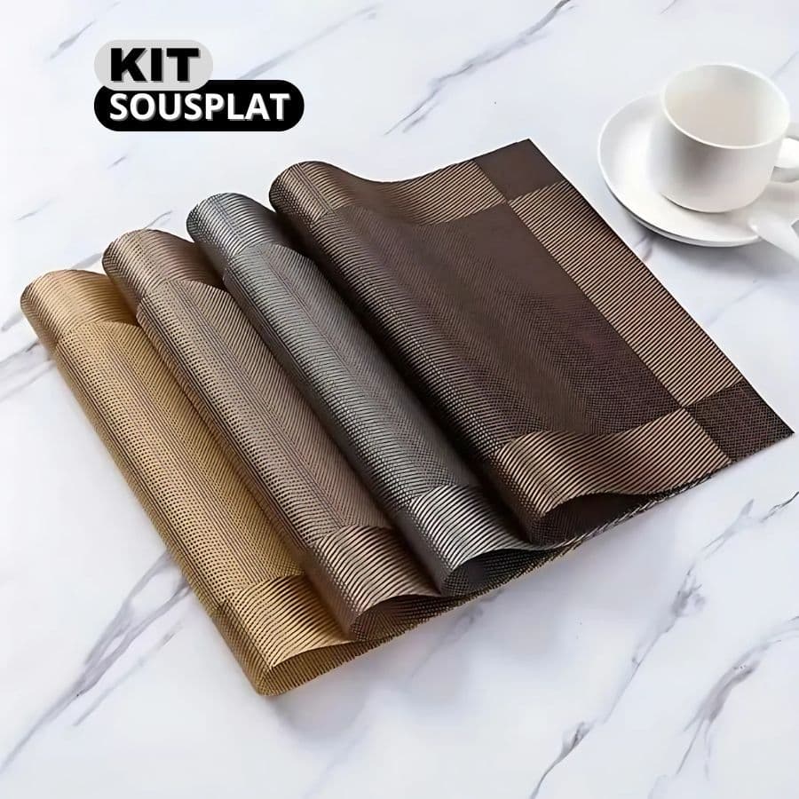 KIT 4 e 6 Jogo Americano Sousplat Mesa Posta Jantar Contém Jogo de Mesa Design