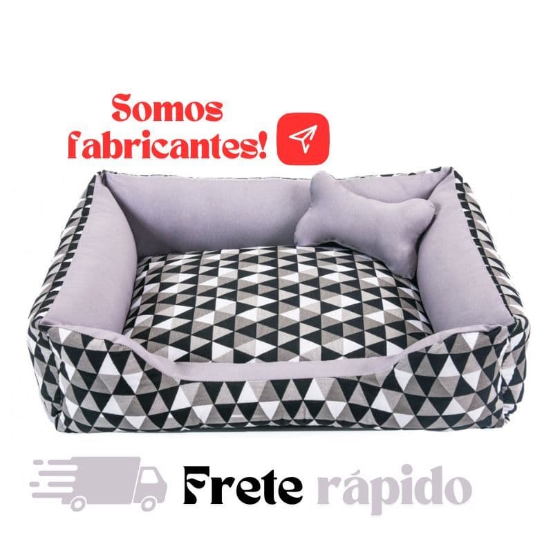 cama pet lavavel luxo cama para cachorro grande (G) caminha de cachorro fundo impermeal + ossinho