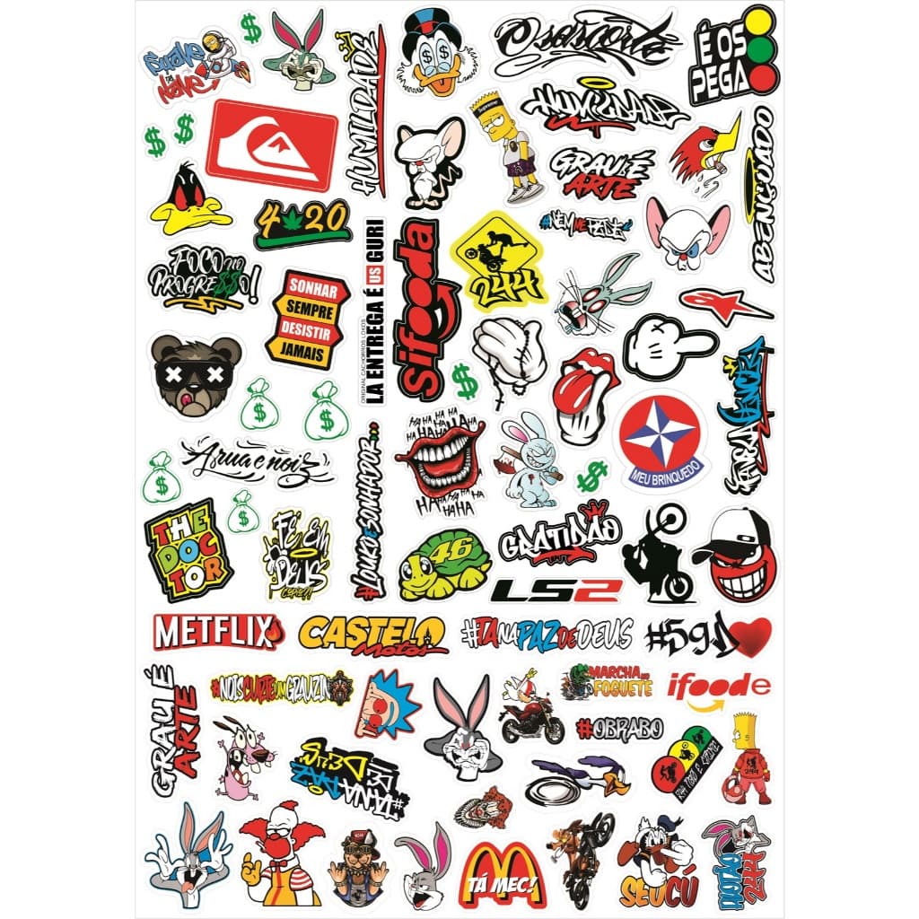 65 Unidades Adesivos Para Capacete Carro Bike Moto Aranha Osascorte 244 59D Grau Corte Prova D'Água