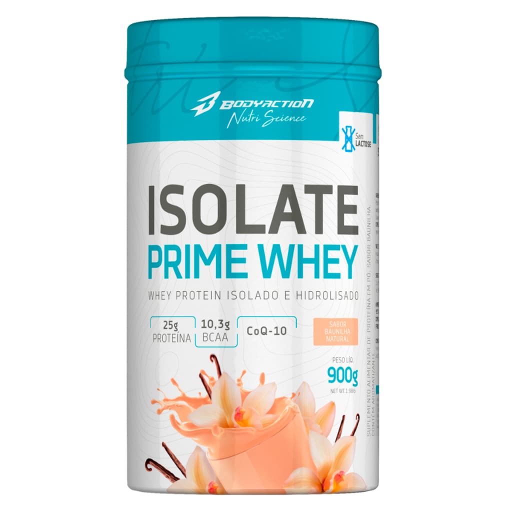 Isolate Prime Whey 900g Whey Isolada Whey Hidrolisada CoQ 10 Body Action