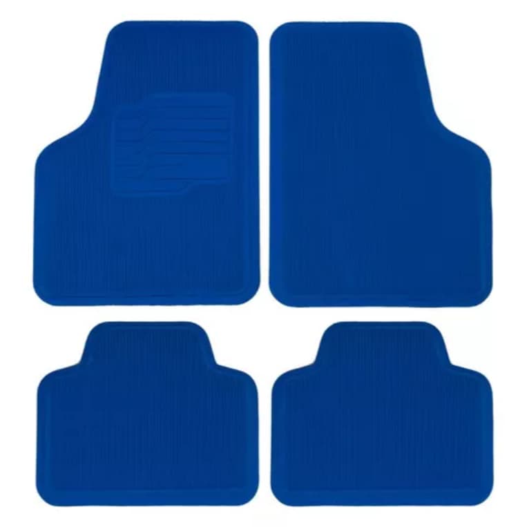 Tapete Automotivo Azul 4 Peças Universal Visual Esportivo