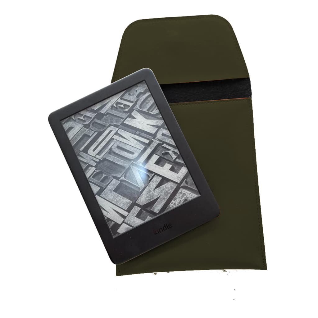 Capa Case para Kindle Couro Sintético Verde Musgo