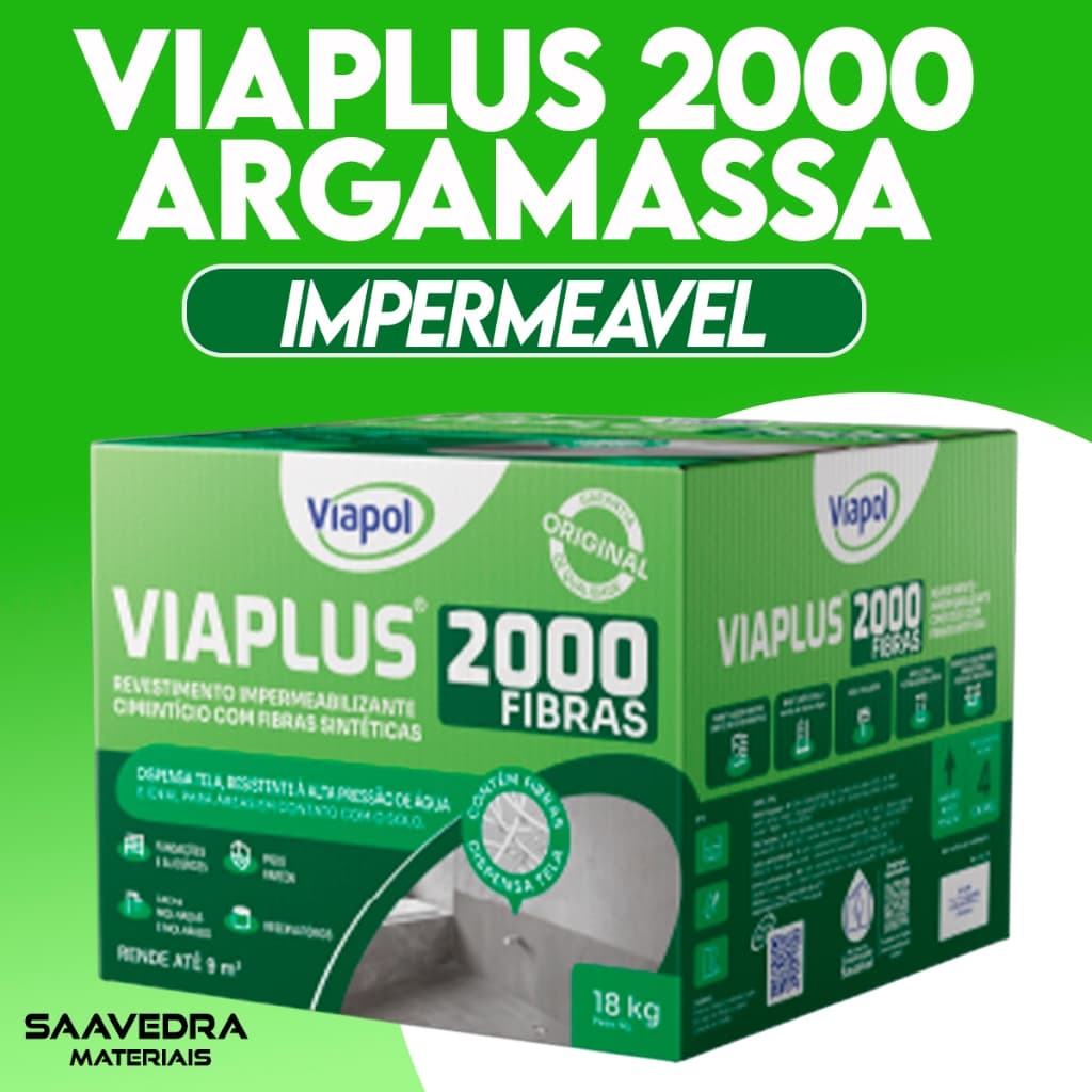 Argamassa Impermeabilizante Flexível Viaplus 2000 (Caixa 18 Kg) - VIAPOL