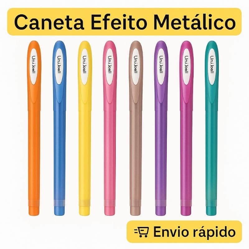 Caneta Signo Gel Uni-ball Metalica - Tinta Metálica - Convites - Artes - Papelaria Fina - DIY