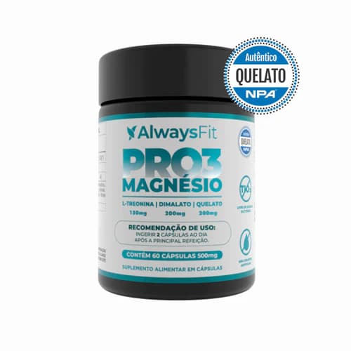 Pro3Magnésio - L-Treonina, Quelato e Dimalato - 60 Cápsulas - 1 Unidade