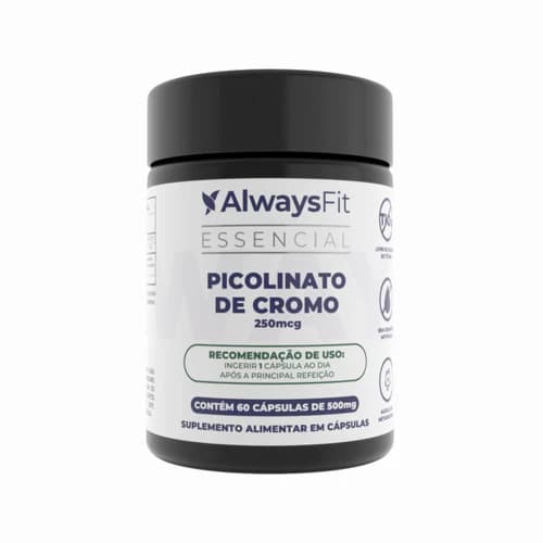 Picolinato de Cromo com 250mcg Dose Máxima- 60 Cápsulas - 1 Unidade