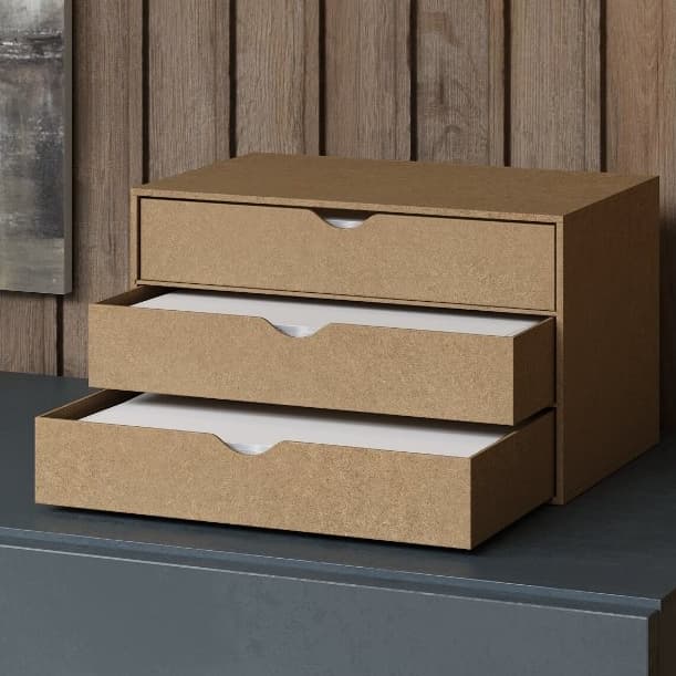 Gaveteiro De Mesa Office A4 Organizador De Papel Com Gaveta Home Office Notebook Computador