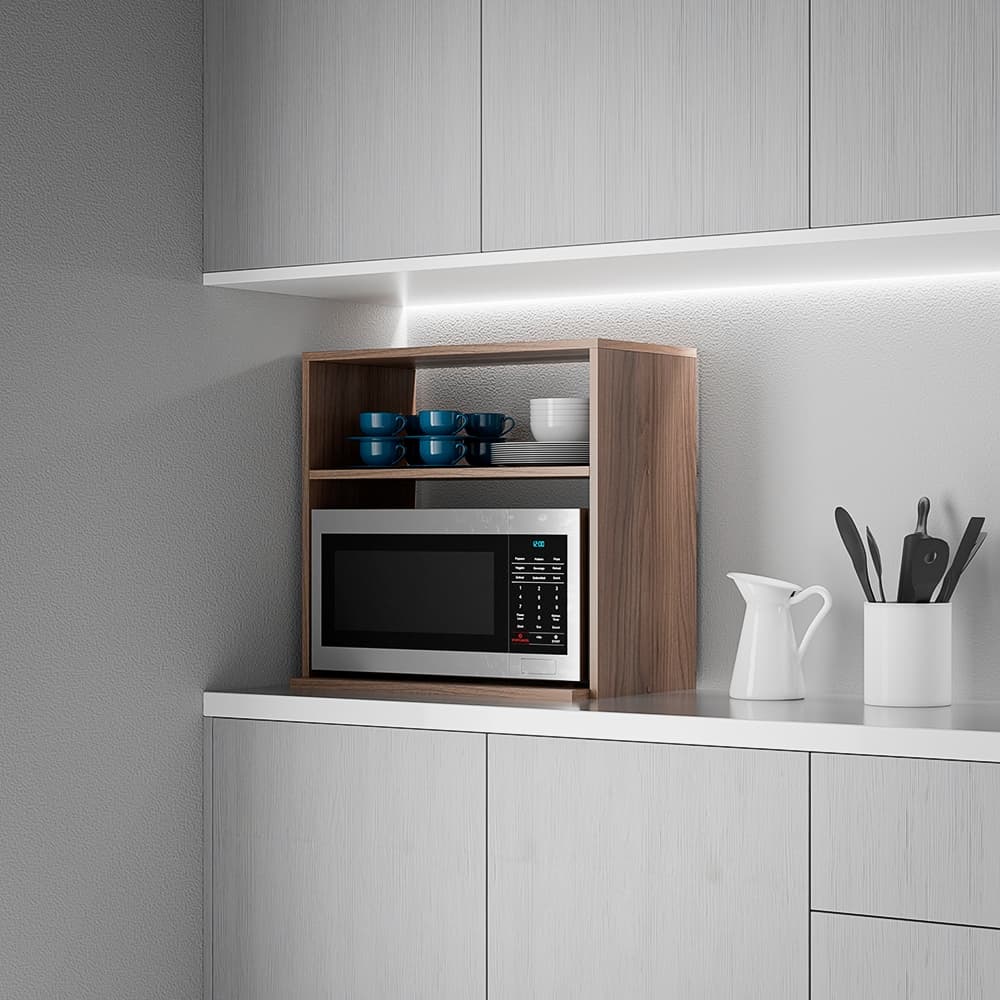 Suporte Nicho para Micro-ondas Forno Elétrico Cozinha Nogal 60cm