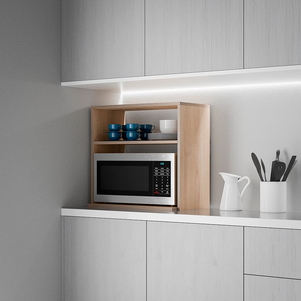Suporte Nicho para Micro-ondas Forno Elétrico Cozinha Carvalho 60cm