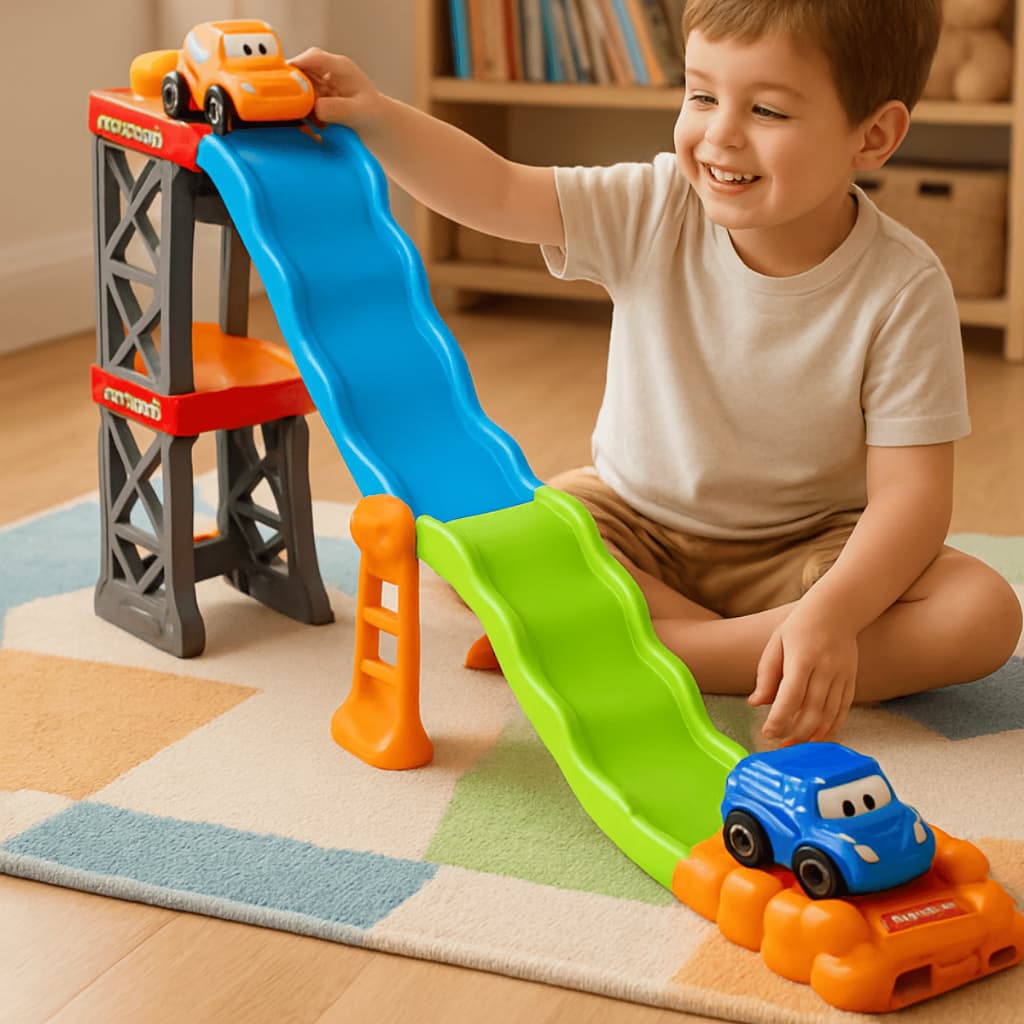 Pista de Corrida Ramp Racer Maral 3 em 1 com 2 Carrinhos Dia das Crianças Presente Menino