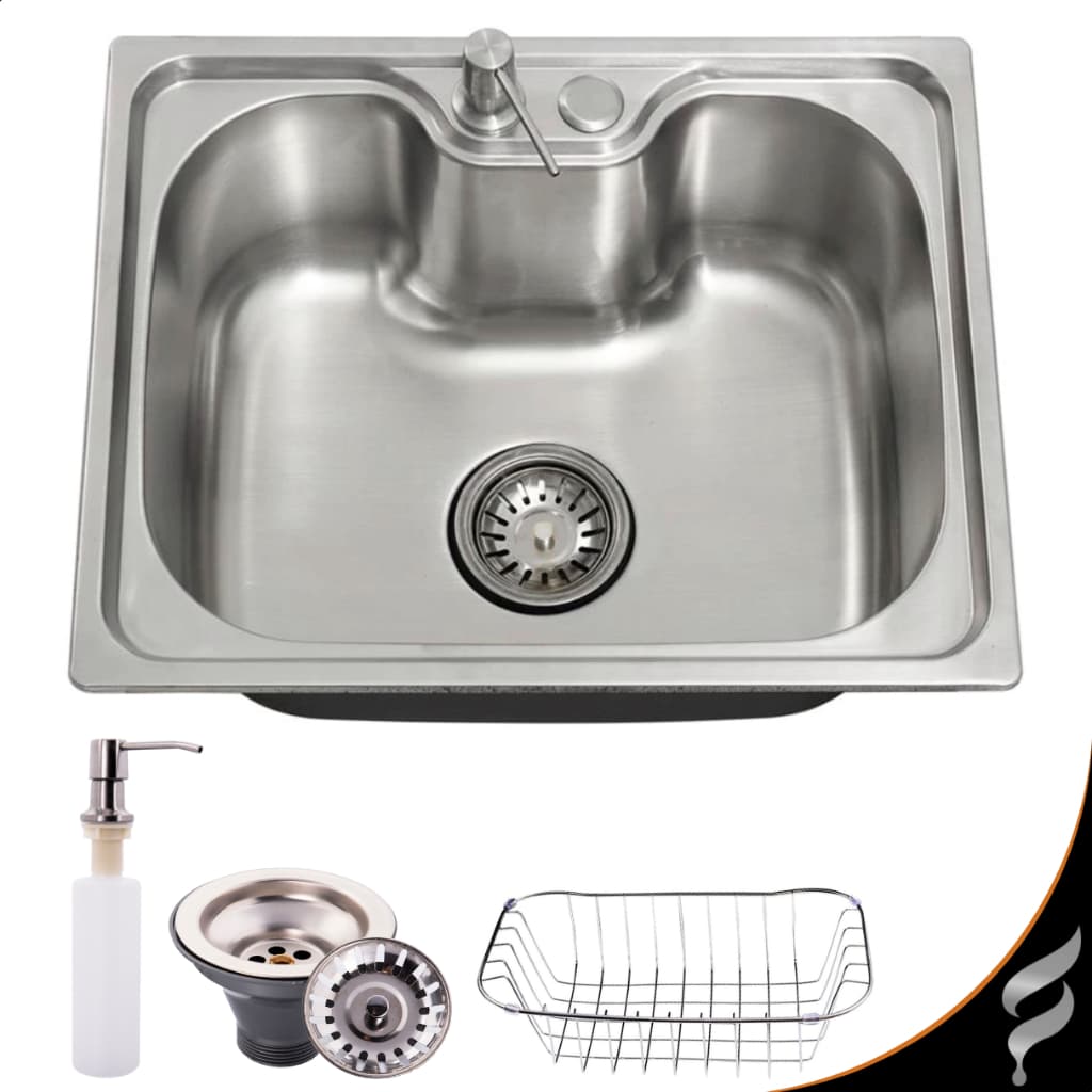 Cuba Gourmet Cozinha Pia Aço Inox 50x40cm/60x42cm Escovada Com acessórios Completa Embutir Sobrepor