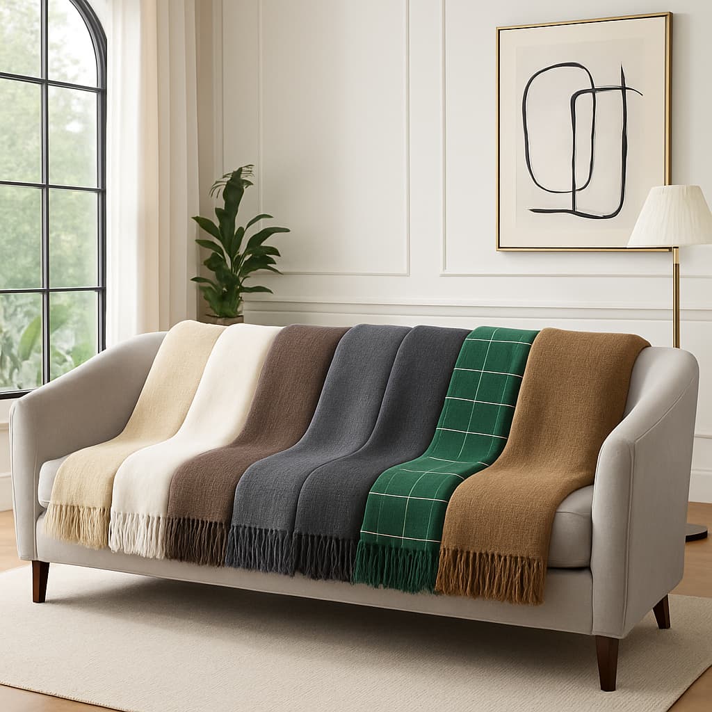 Manta para Sofá Gigante 1,80 m x 2,40 mt 100% Algodão Decoração Lançamento Elegante Promoção Várias Cores