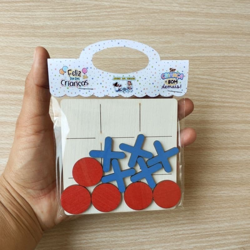 Kit Jogos da velha em MDF dia das crianças - lembrancinhas clinica, escolas, professores personalizados de festa