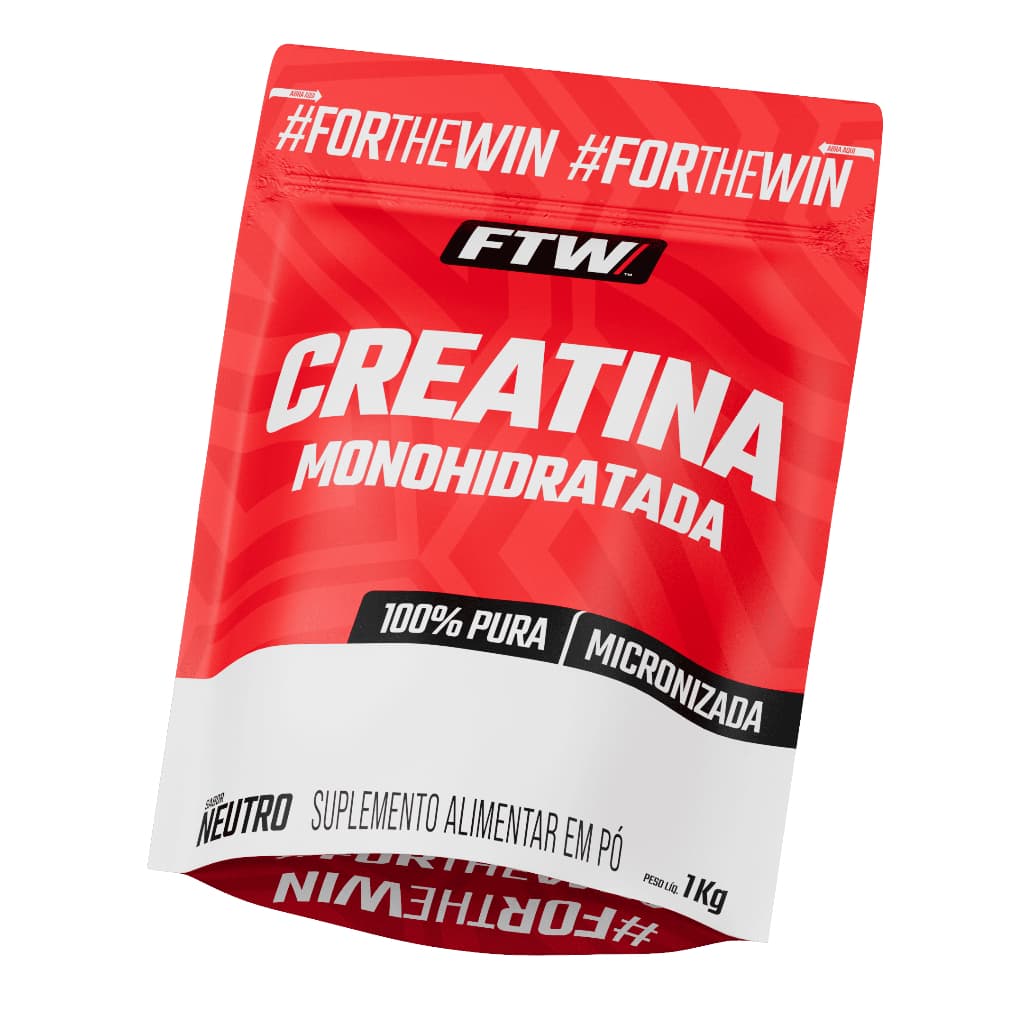 Creatina Monohidratada Pura 1kg, 500g, 700g e  300g Refil - FTW