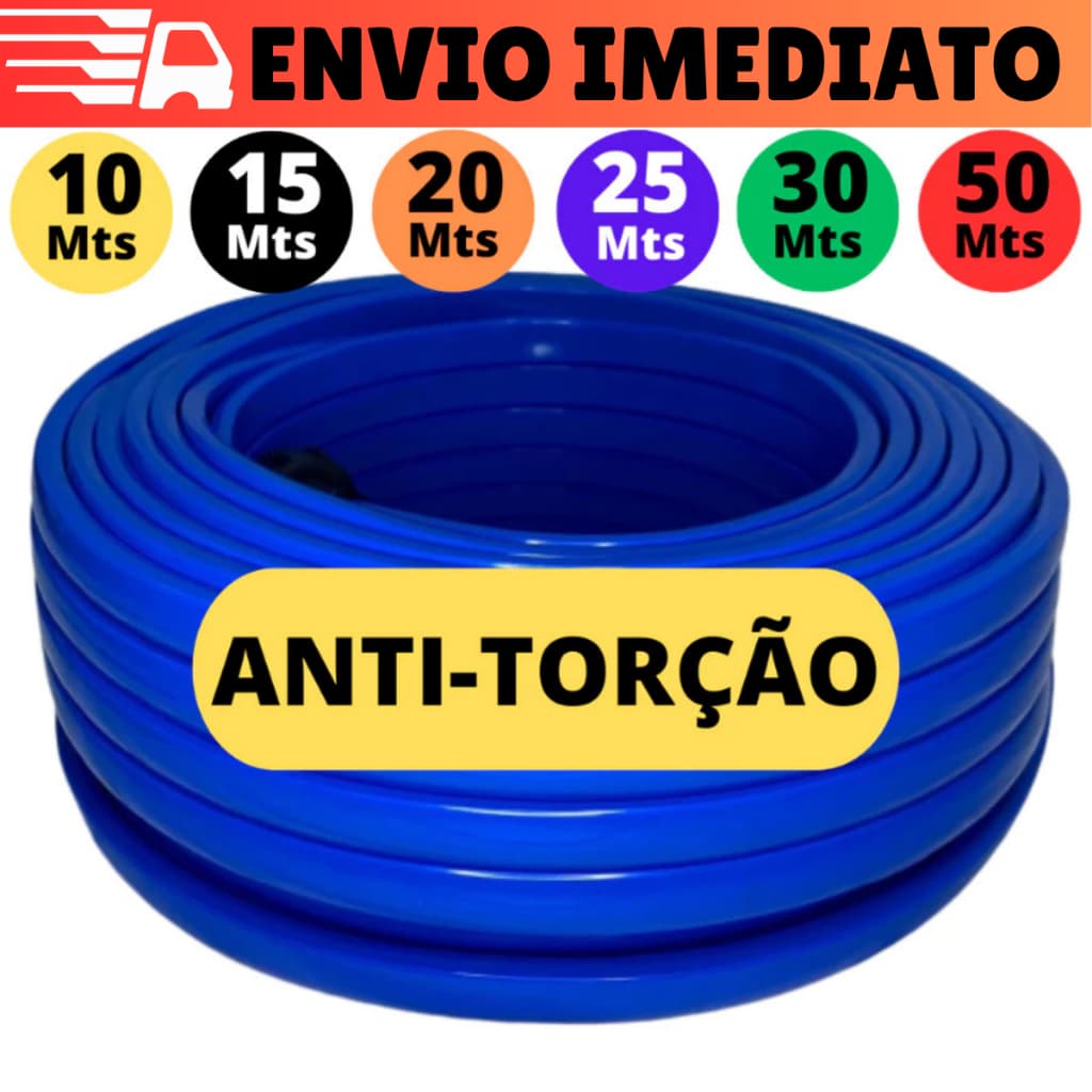 Mangueira De Jardim Flexivel Para Quintal Casa Resistente Reforçada Lavar Carro