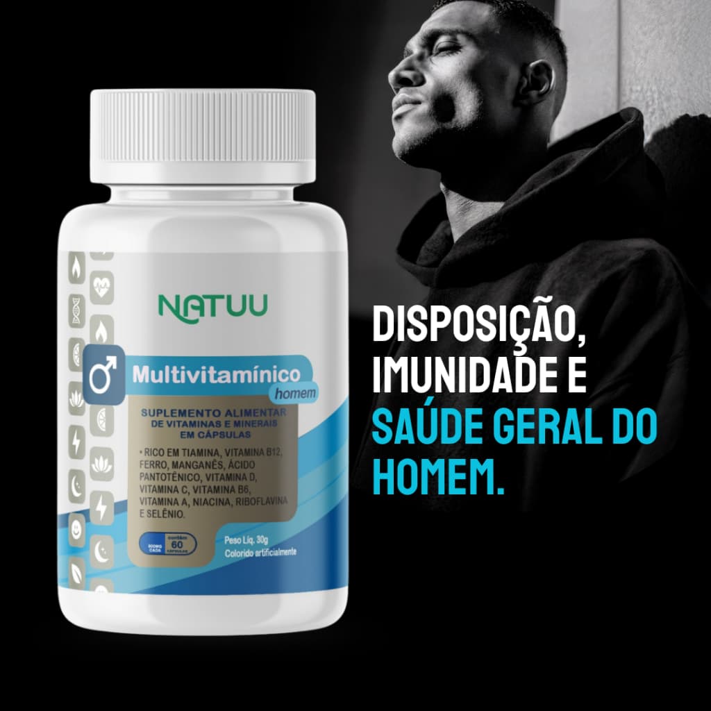 Natuu Multivitamínico Homem 60 Cápsulas 1 unidade