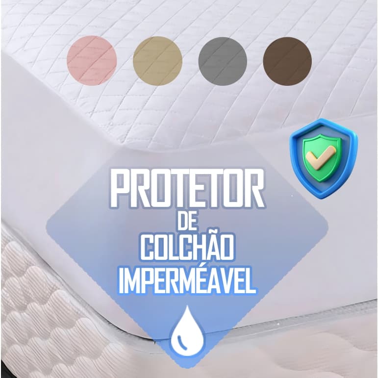 Protetor de Colchão Impermeável Capa de Colchão Matelado com Elástico - Berço -Solteiro Casal Queen