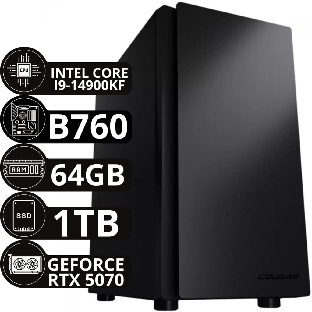 Pc Gamer Intel I9 14900kf 64gb Ddr5 Rtx 5070 Ssd 1tb Nvme
