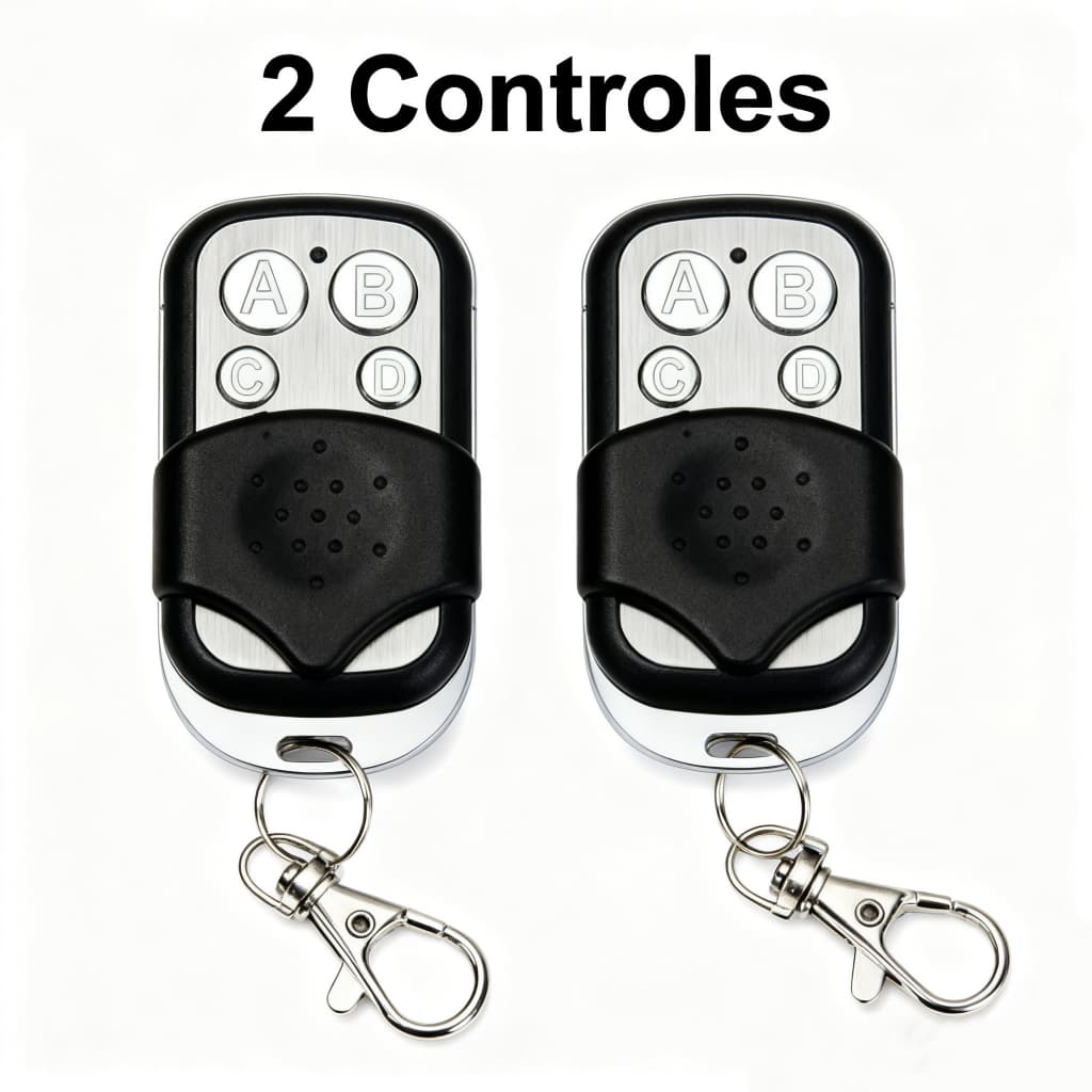 Controle Remoto Universal para Portão Elétrico Eletrônico Garagem com Chaveiro 433mhz 4 Botões